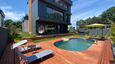 Villa med naturudsigt i Sile, Istanbul med statsborgerskab og havudsikt