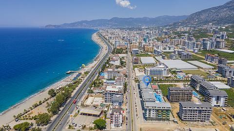 Seaview 3-værelses lejlighed nær stranden i Kargicak, Alanya til salg