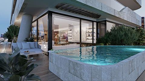 Lejligheder i Beşiktaş med private terrassepools og udsigt over Bosporus