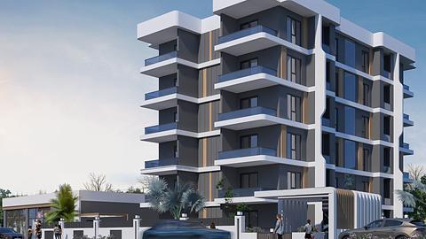 Moderne lejligheder tæt på lufthavnen i Aksu, Antalya