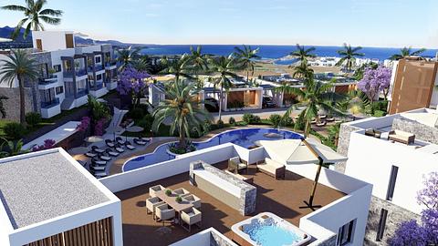 Girne'de satılık üç yatak odalı şehir evleri sunan Coastal Charm