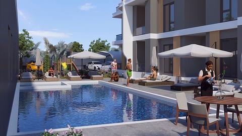 Moderne lejligheder tæt på lufthavnen i Aksu, Antalya