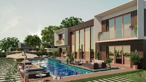 Smart Home Villa Til Salg med By- og Naturudsigt i Buyukcekmece, 7 eller 6 Soveværelser