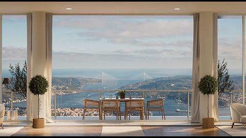 Istanbul-lejligheder i Sariyer med statsborgerskab & nærhed til byens centrum