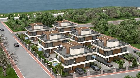 Mersin Erdemli Villa til salgs: 3 soverom, privat svømmebasseng, havutsikt