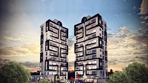 Long Beach, Kıbrıs Adası'nda bulunan modern ikiz kule