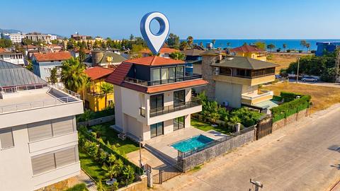 Triplex villa med havutsikt til salgs i Alanya | Statsborgerskap