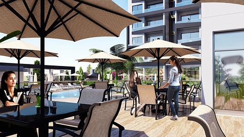 Long Beach, Kıbrıs Adası'nda bulunan modern ikiz kule