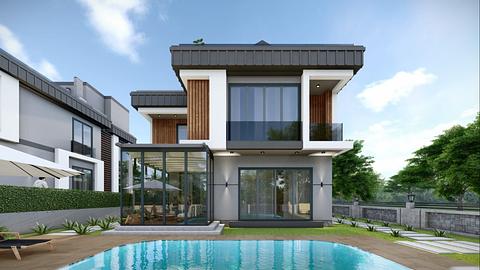 Havudsigt villa i Beylikduzu, Istanbul med privat pool og 7 soveværelser til salg