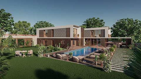 Smart Home Villa Til Salg med By- og Naturudsigt i Buyukcekmece, 7 eller 6 Soveværelser