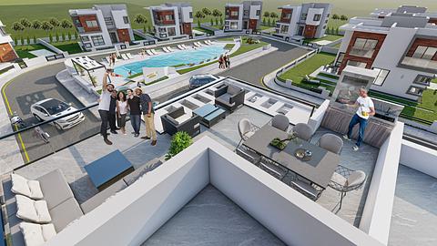 Nordcypern: Hus med havudsigt og 3 soveværelser