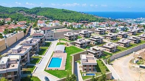 Готова вілла 3+1 з видом на море на продажу в Аланії Каргиджак