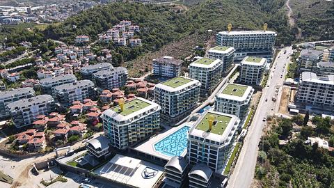 Koselige leiligheter med bemerkelsesverdig havutsikt på badebyen Alanya