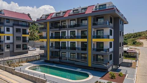 Lejlighed til salg: 1 soveværelse med pool, nær strand i Alanya, Kestel