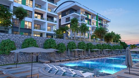 Kargicak Alanya Leiligheter til salgs, 1 og 2 soverom, nær sjøen