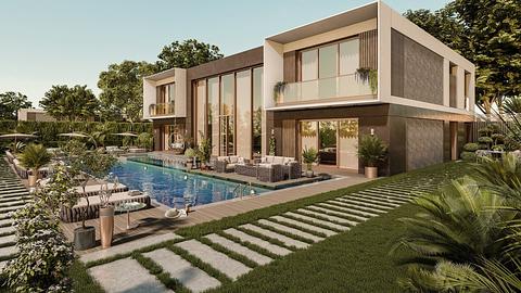 Smart Home Villa Til Salg med By- og Naturudsigt i Buyukcekmece, 7 eller 6 Soveværelser