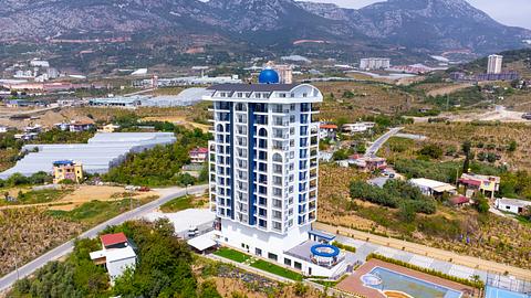 Investere i Alanya Mahmutlar: 1 eller 2 soverom leiligheter med basseng, treningsrom til salgs
