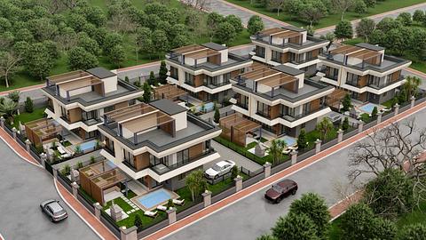 Mersin Erdemli Villa til salgs: 3 soverom, privat svømmebasseng, havutsikt