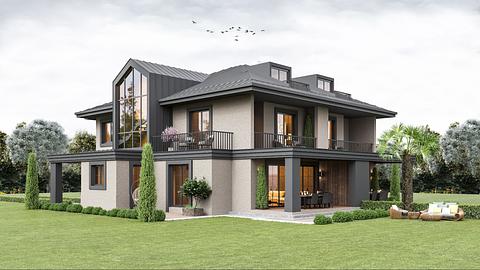 Istanbul Eyupsultan Villa til salg: 7 soveværelser, opholdstilladelse, privat swimmingpool