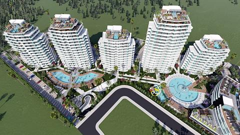 Long Beach bölgesinde lüks konut kompleksi, Kıbrıs