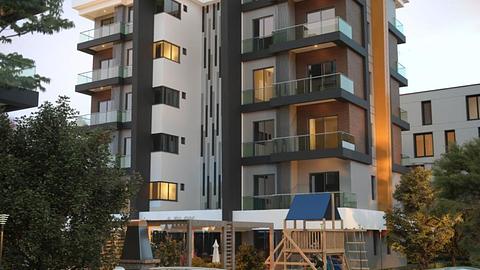 Nydelige 1-roms leiligheter nær stranden i Aksu, Antalya